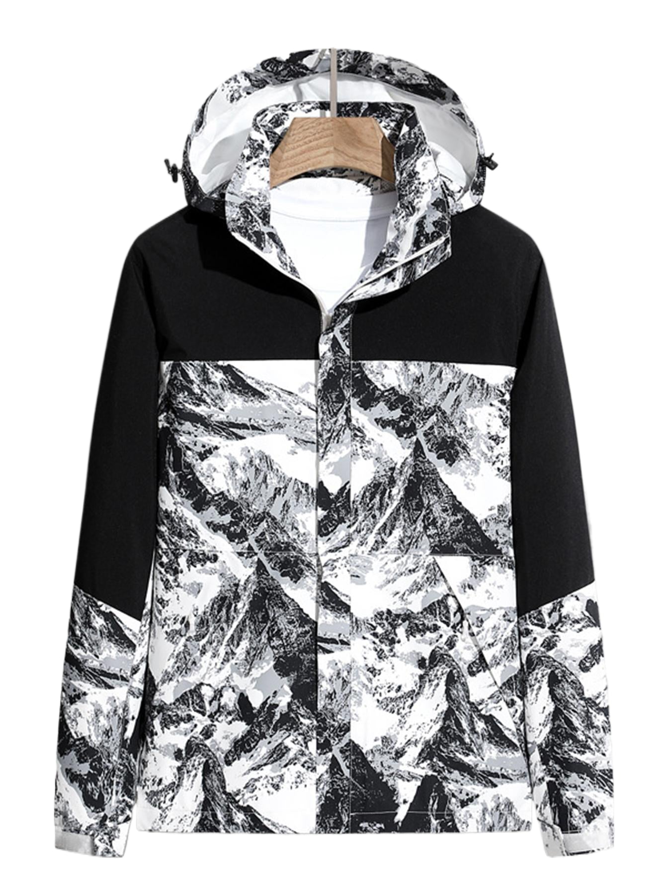 New Men's Hooded Jacket Lightweight Breathable Windproof Waterproof Outdoor Coa image 1