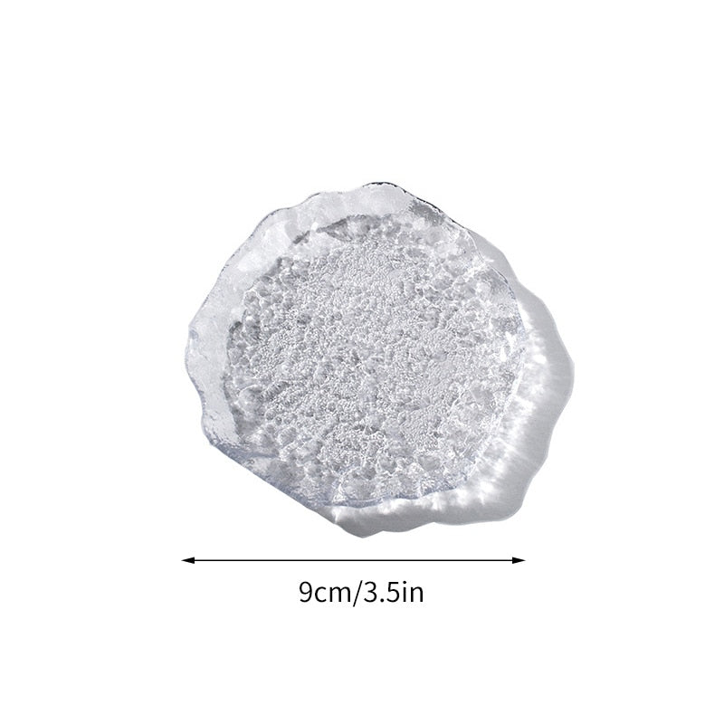 Transparent Glass Plate Creative Jewelry Storage Tray Decorative Plates Cake De image 0