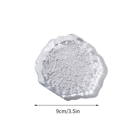 Transparent Glass Plate Creative Jewelry Storage Tray Decorative Plates Cake De image 0