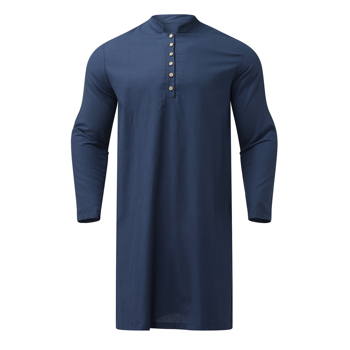NEW 2024 Men Shirts Long Sleeve Dress Islamic Chemise Elegant Kaftan Robe Pakis image 5