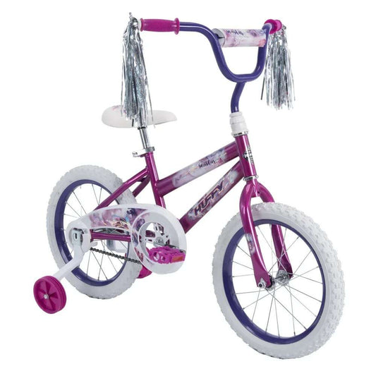 16" Sea Star Girls Bike - Metallic Purple with Comfortable Grips