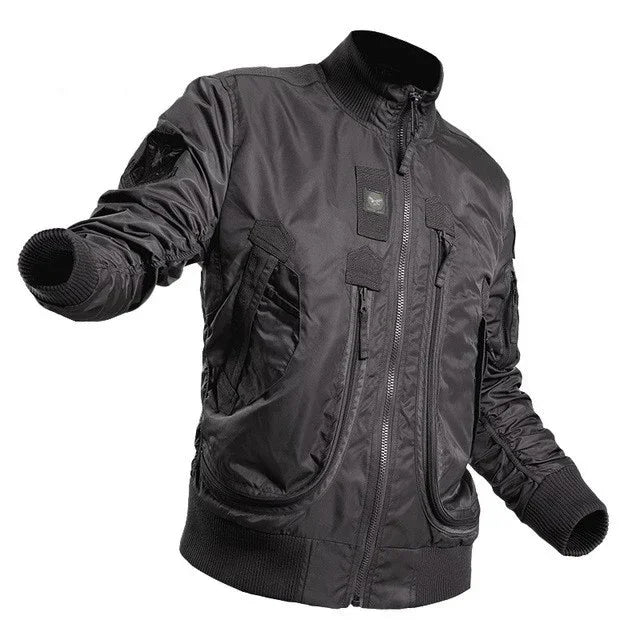 Men's Bomber Jacket Army Tactical Clothing Autumn Windbreaker Husband Pilot Mot image 3