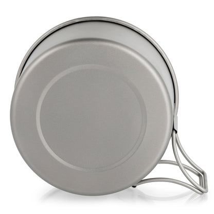 Lixada 450/550ML Titanium Bowls with Folding Handle Outdoor Camping Dinner Food image 7