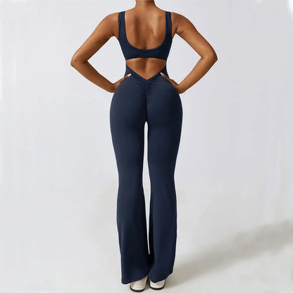 Women Tracksuit Gym Set Yoga Suit Sportswear  1 Pcs Sports Jumpsuit Fitness Rom image 5