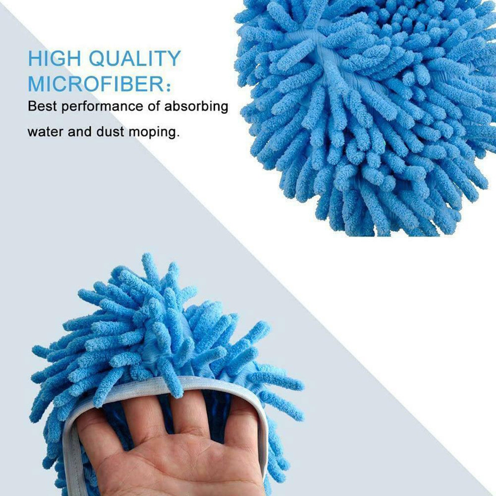 Chenille Dust Mop Slippers Home Floor Cleaning Lazy Mopping Shoes Water Uptake  image 7