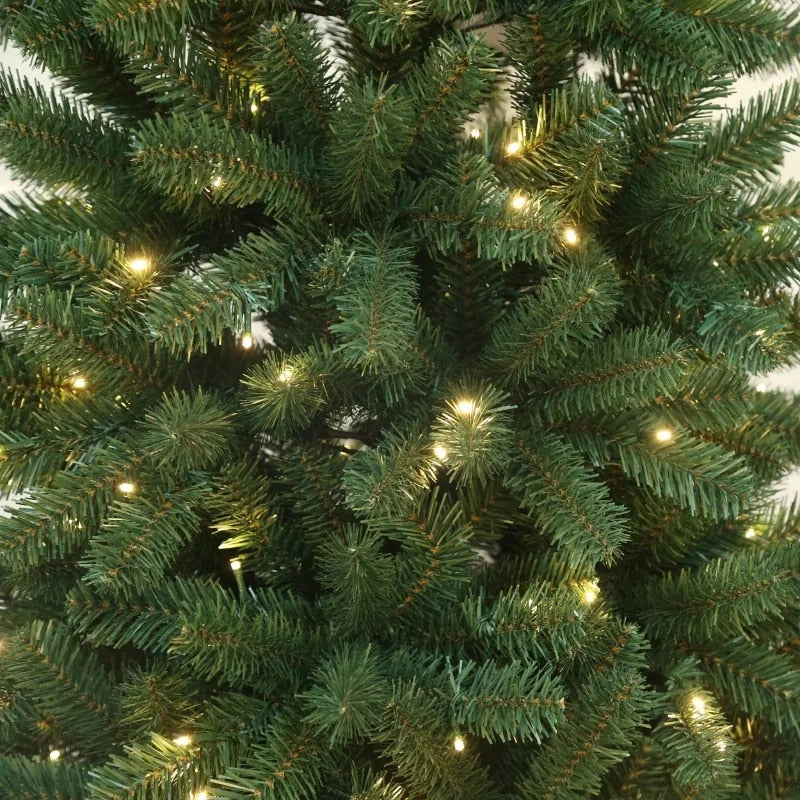 7 ft Bridgeport Spruce Artificial Christmas Tree with 300 Warm White LED, Metal image 0