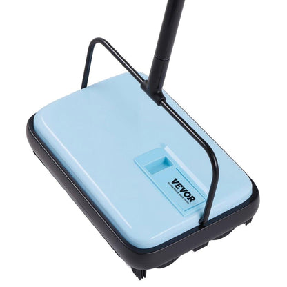 Carpet Sweeper Non Electric 6.7 " Wide Cleaning Manual Floor Cleaner Blue image 0