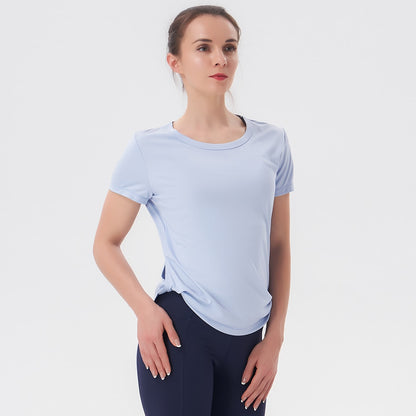 Tops For Women 2023 Loose Yoga Shirt Women Clothing Short Sleeve Running T-Shi image 7