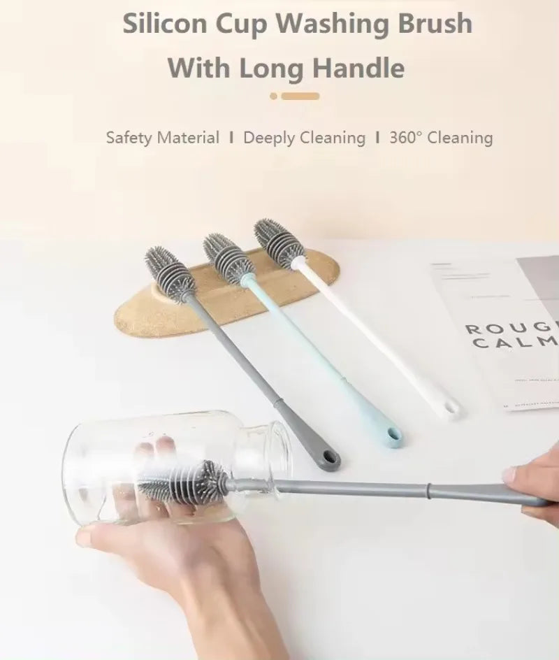 Silicone Cup Cleaning Brush Cup Scrubber Glass Cleaner Kitchen Cleaning Tool Lo image 1