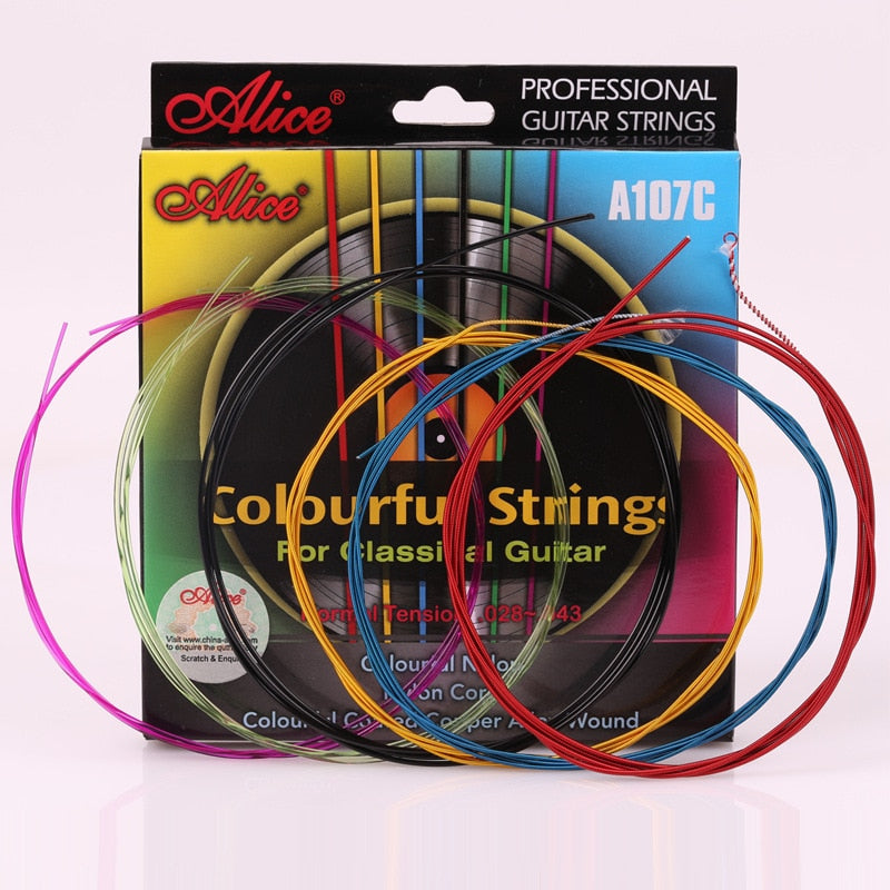 A107C Colorful Classical Guitar Strings Colorful Nylon Colorful Coated Copper A