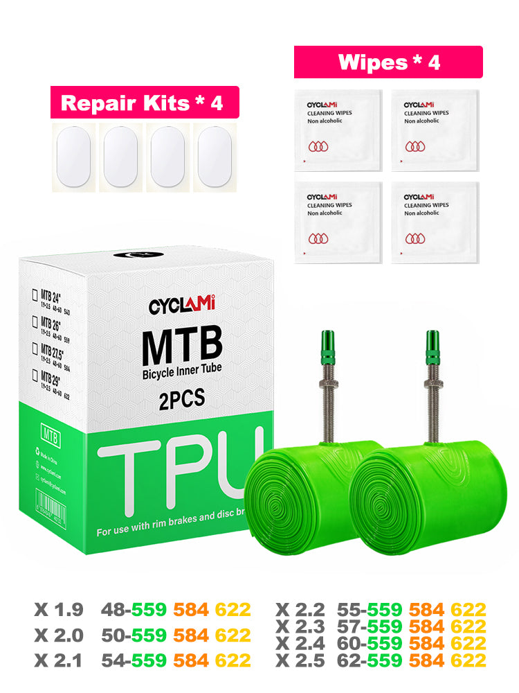 2pcs CYCLAMI Ultralight Bike Inner Tube 26 27.5 29 Inches MTB Bicycle TPU Mater image 0