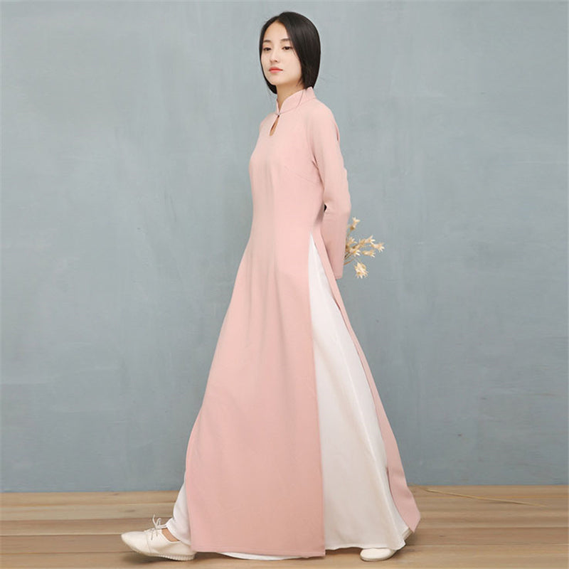 Graceful Dress for Women 2022 News AO Dai Cheongsam Vietnam Style Design Qipao