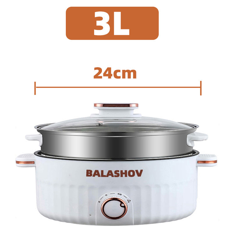 3L 110V Portable Electric Rice Cooker Multifunctional Pan Non-Stick Cookware Fo