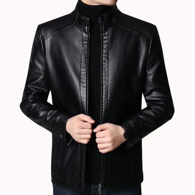 Men Leather Suit Jacket Men Slim Fit blazer Coat Men Fashion Leather jacket Str image 3
