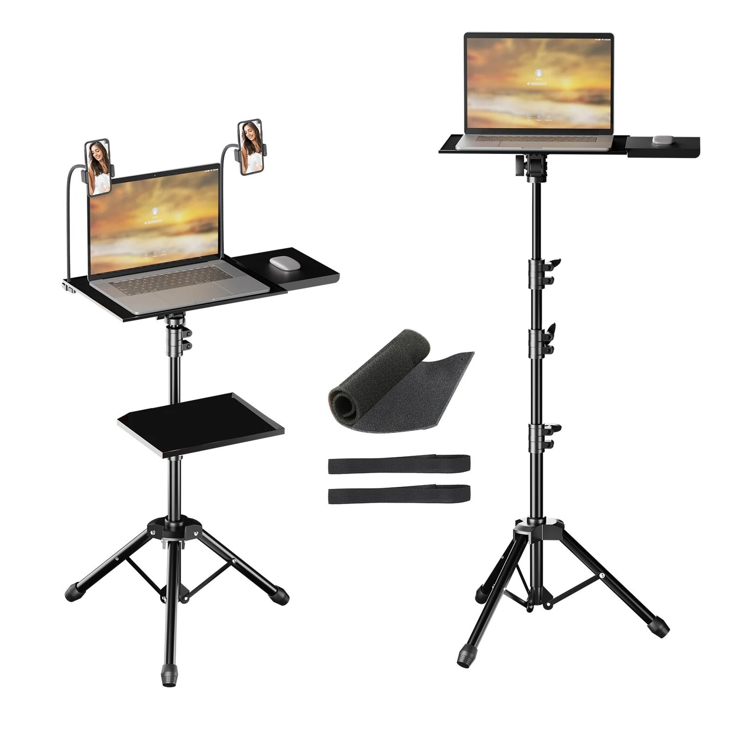 SH 90/125/145CM Projector Tripod Stand With Trays Laptop Tripod, Portable Proje image 5
