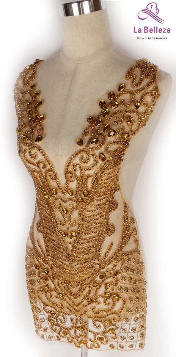 La Belleza New   handmade AB black silver 6color bodice Rhines