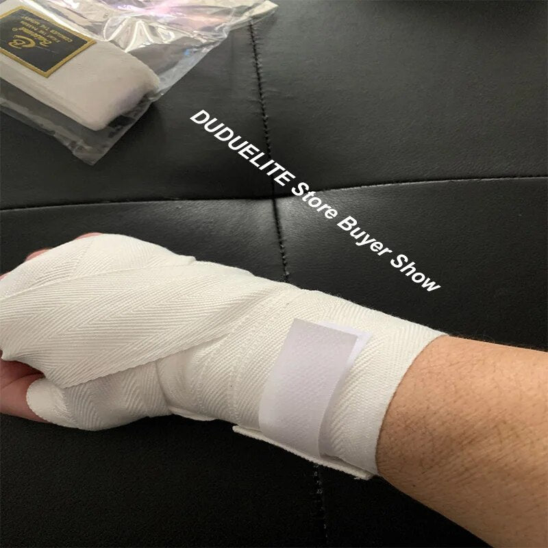 2 Rolls 1.5/2/3/5M Cotton Boxing Bandage Sports Strap Sanda Kick Boxing MMA Han image 9