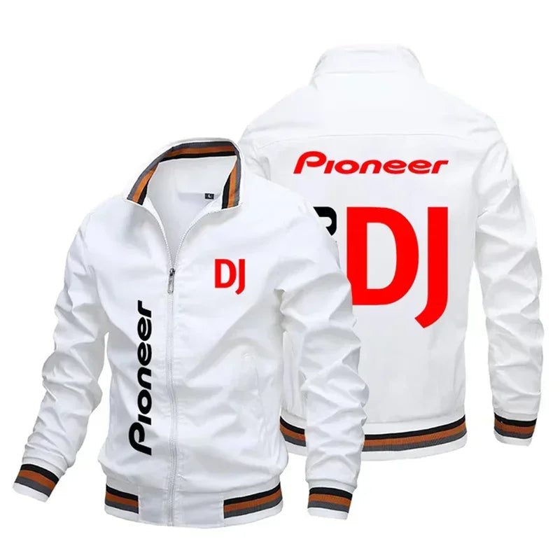 Four season  selling music festival baseball jacket pioneer DJ print logo ja