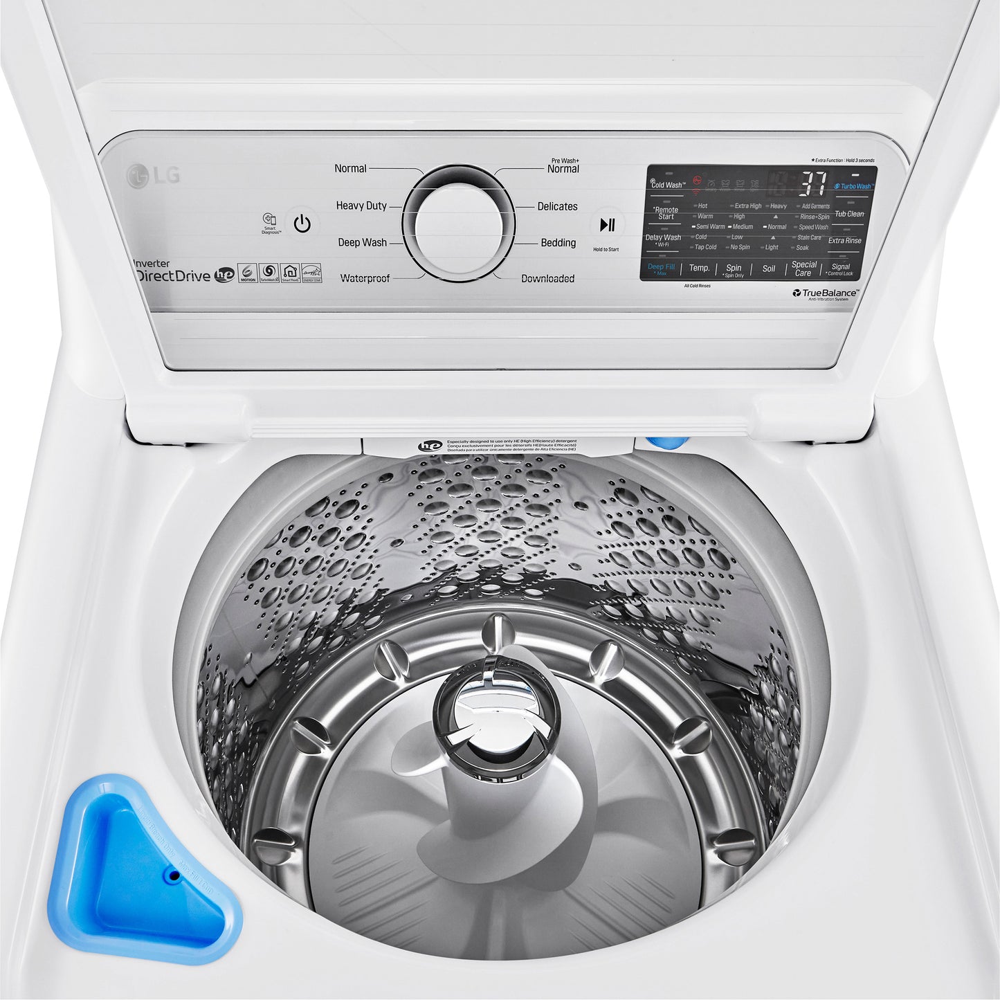 LG 4.8 cu. ft. Mega Capacity Top Load Washer and 7.3 cu. ft. ELECTRIC Dryer with image 2
