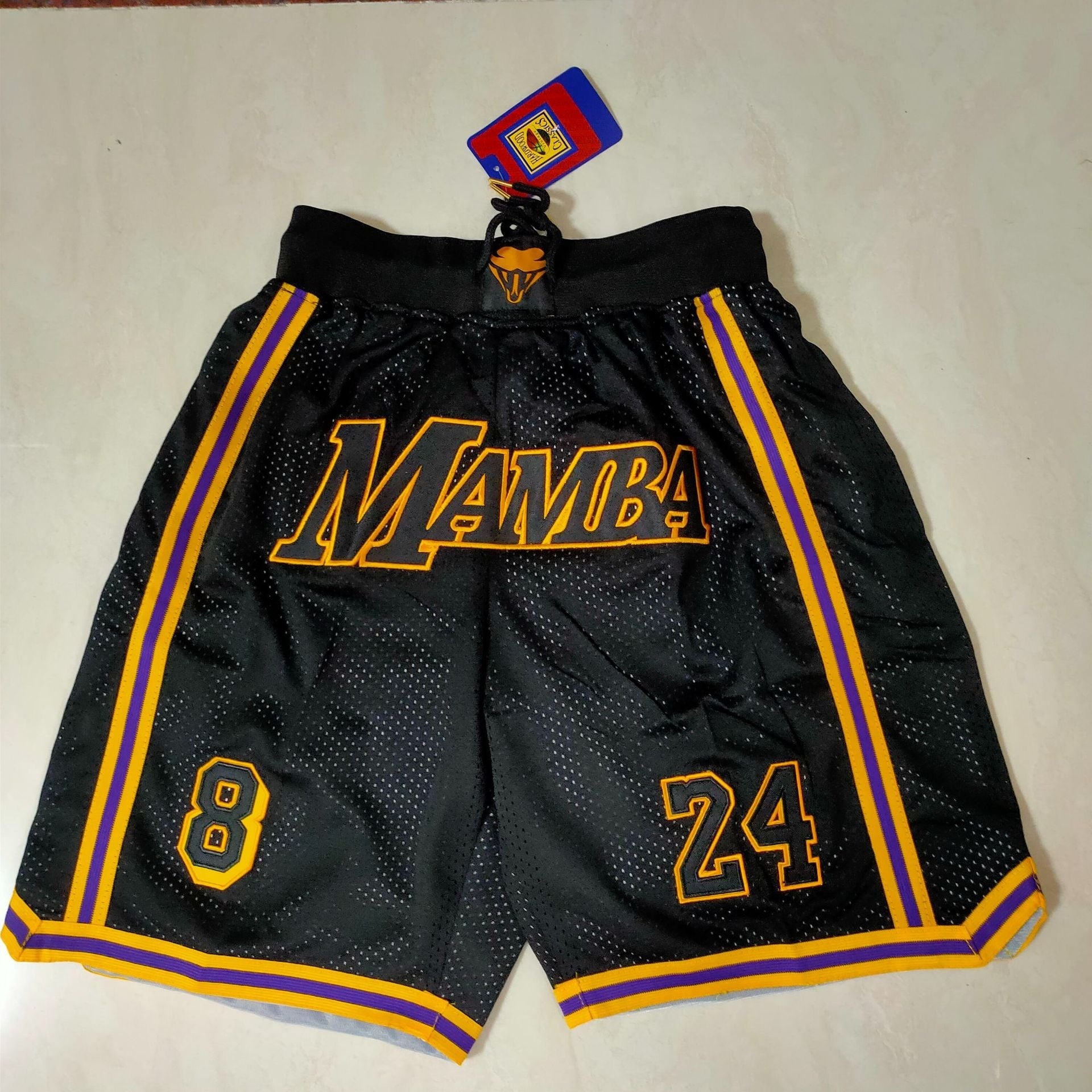 Summer Men's Embroidery Basketball Shorts Sewing Zip Pocket Breathable Loose Co image 4
