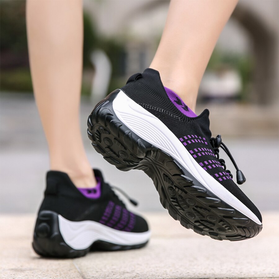 Women Fashion Sneaker for Walking Fitness Sport Shoes Chunky Platform Height In image 5