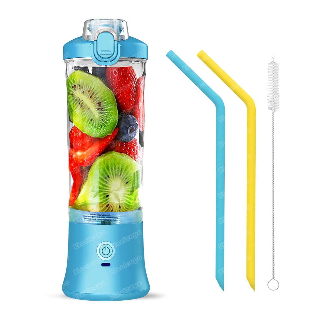 Portable blender mixer 600ML Electric Juicer Fruit Mini Blender 6 Blades For Sh image 6