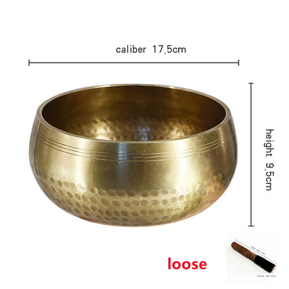 Nepal handmade Buddha sound bowl Yoga Meditation Chanting Bowl Brass Chime Hand image 8