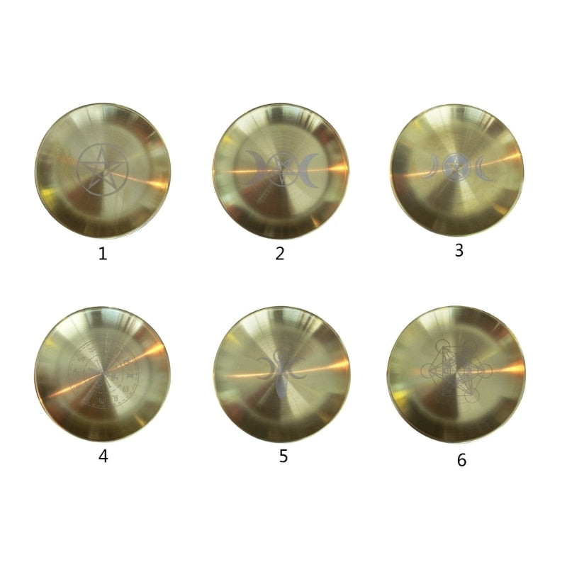 Pentagram Altar Ritual Burning  Holder Plate Stainless Steel Offering  Burning image 7