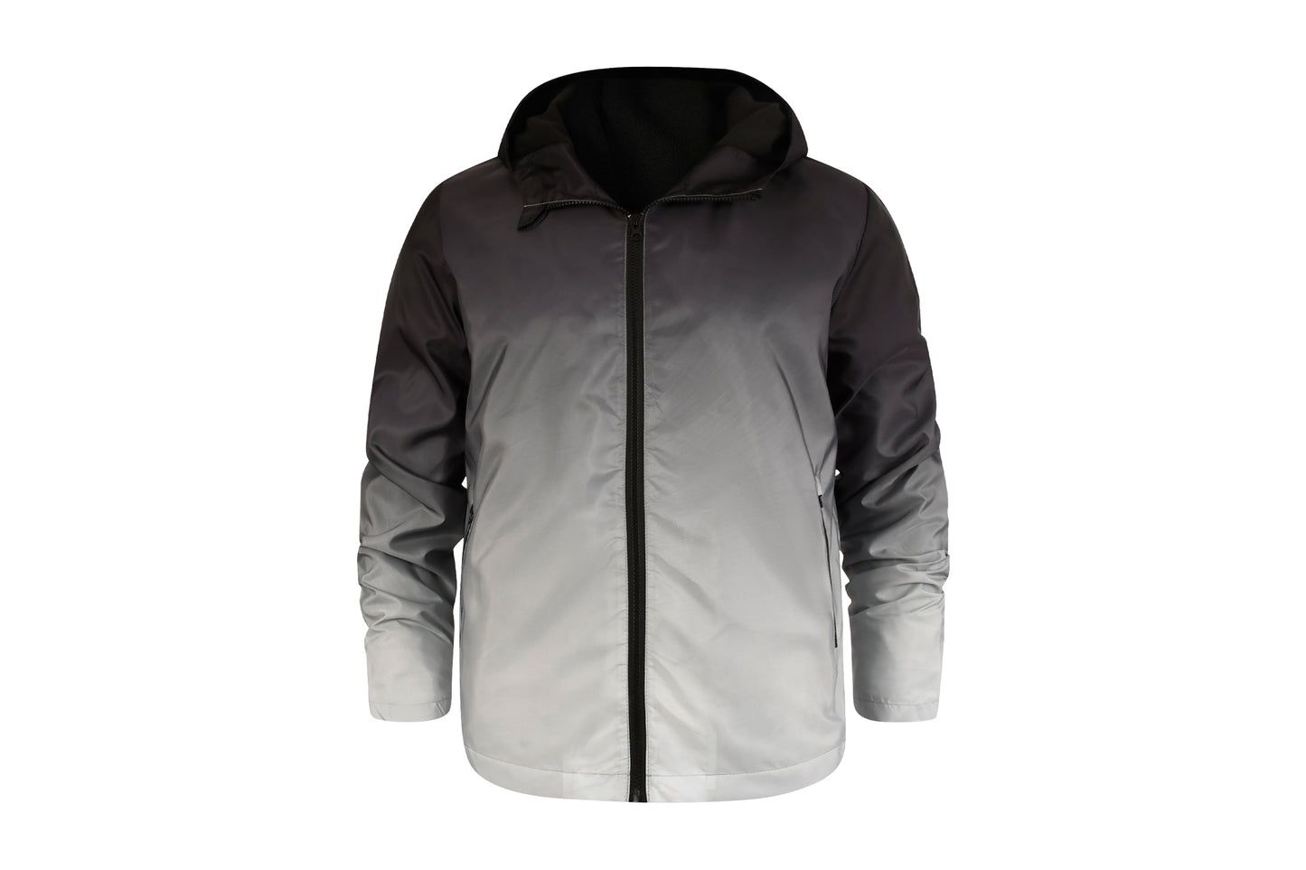 New Men's Clothing Trench Gradient Breathable Pockets Zipper Hooded Pockets Spo image 0