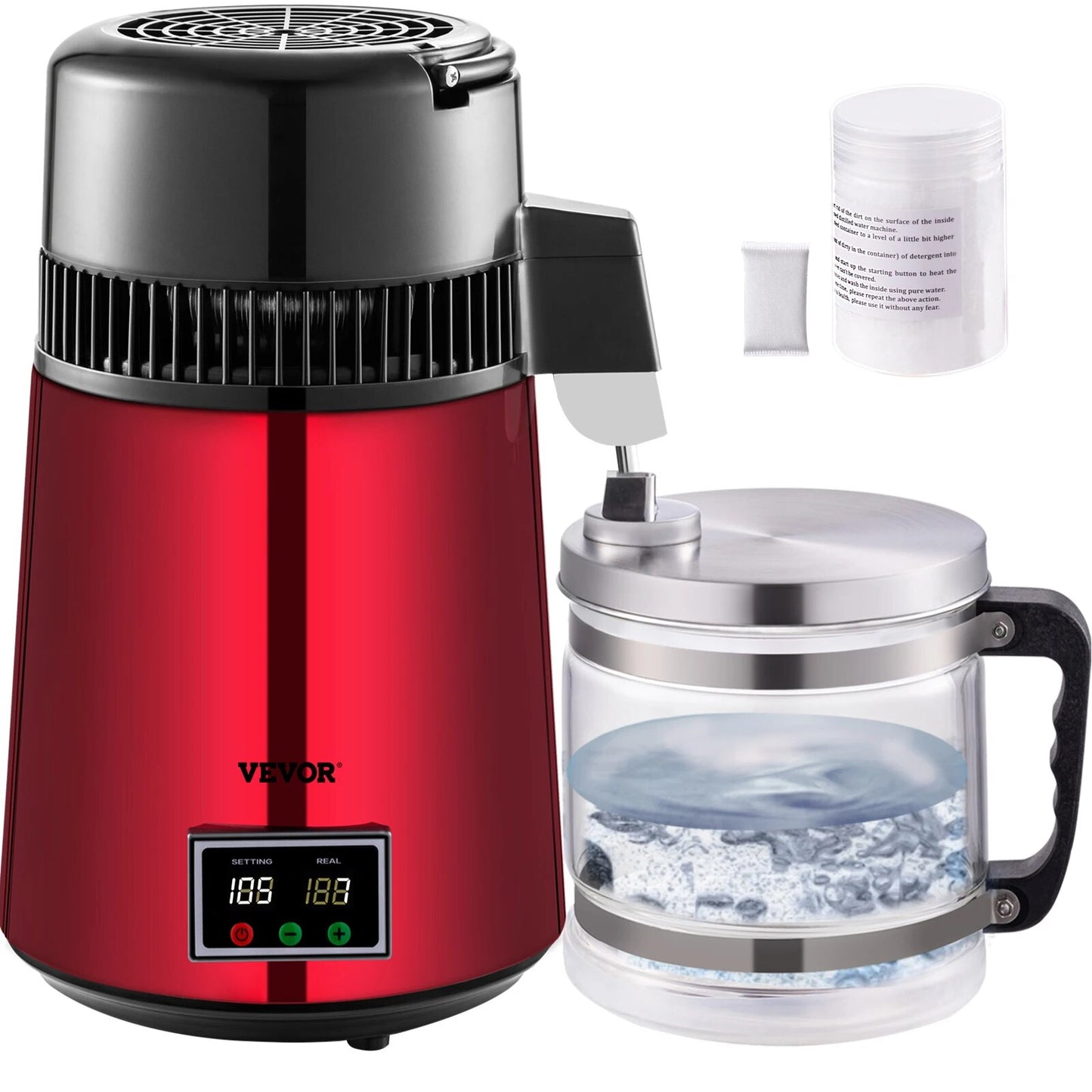 VEVOR 4L Pure Water Distiller Dental Distilled Water Filter Electric Distillati image 2