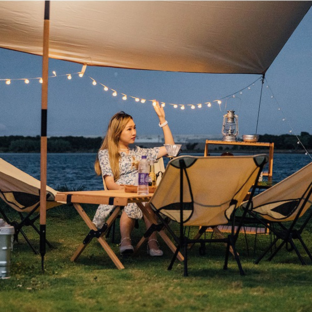 TANXIANZHE Outdoor Portable Camping Chair Oxford Cloth Folding Lengthen Seat fo image 12