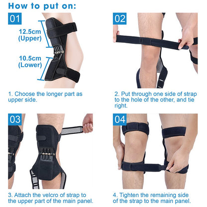 Knee Protection Booster Power Support Knee Pads Powerful Rebound Spring Force S image 3