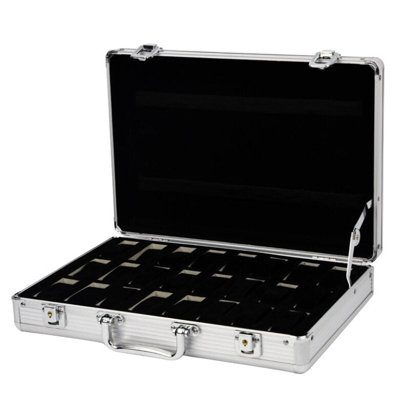Handmand Slots Aluminum Alloy Display Watch Box Organizer Jewelry Storage Case  image 3