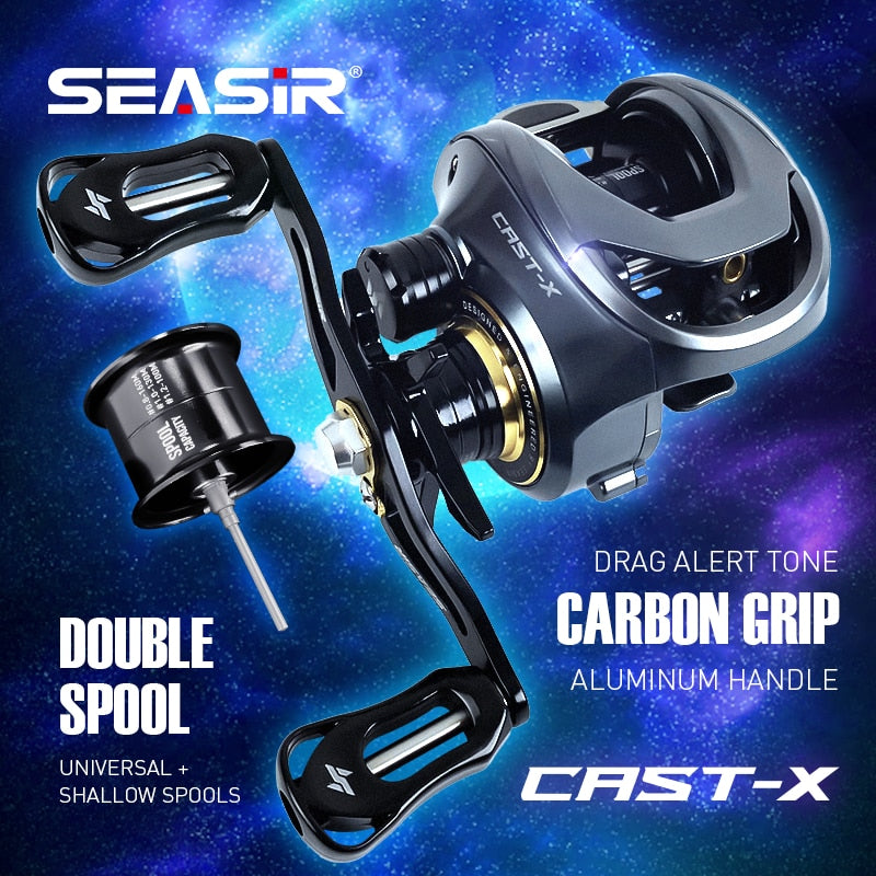 SEASIR Cast-X Double Spool Baitcasting Mico Fishing Reel 7.3ï1 High Speed Gear image 1