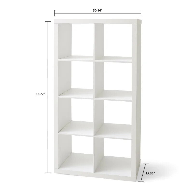 8-Cube Storage Organizer, White Texture image 9