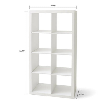 8-Cube Storage Organizer, White Texture image 9