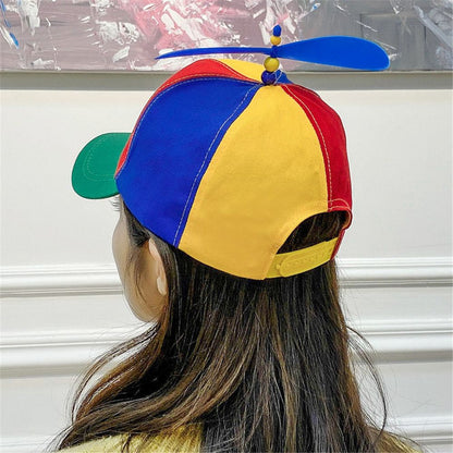 Funny Snapback Hat Helicopter Propeller Adventure Dad Hat Rainbow Bamboo Dragon image 8