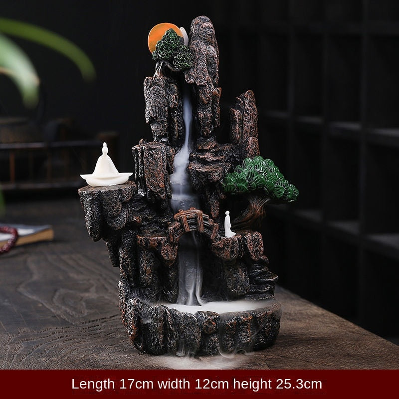 Zen Alpine Flowing Water Backflow Incense Burner Home Decoration Creative Ornam image 3