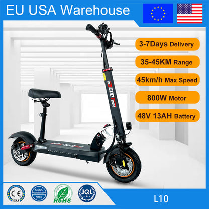7 Days Delivery 800W Powerful Electric Kick Scooter Anti-skid Off Road Tire 45K image 0
