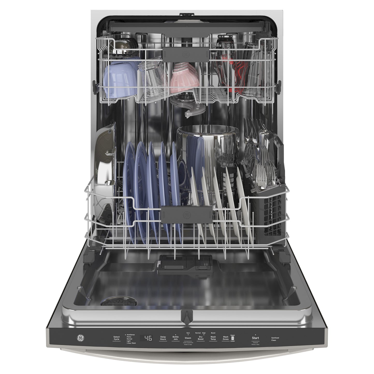 GE Top Control with Stainless Steel Interior Dishwasher with Sanitize Cycle and image 3