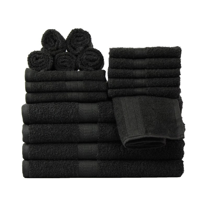 Solid 18-Piece Bath Towel Set Towels