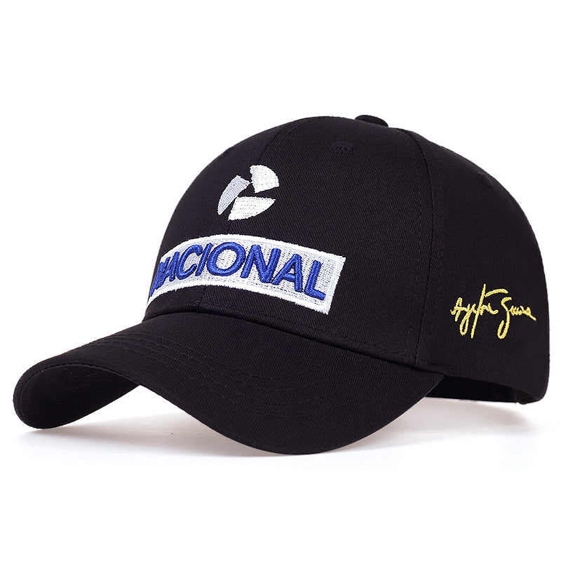 Baseball Cap New Ayrton Senna Racer Fashion Embroidered Hat Outdoor Sun Protect image 1