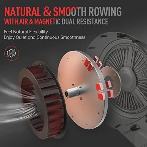 Air & Resistance Rowing Machine - Commercial Grade for Home Use