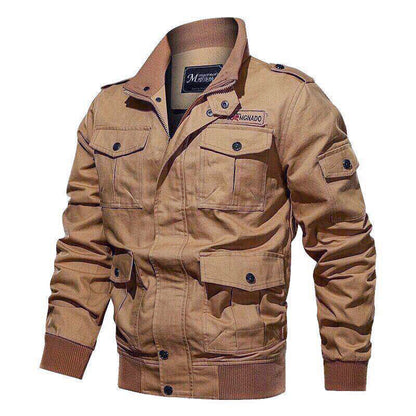 Spring and autumn military jacket male cotton water wash collar pilot cotton ja image 7
