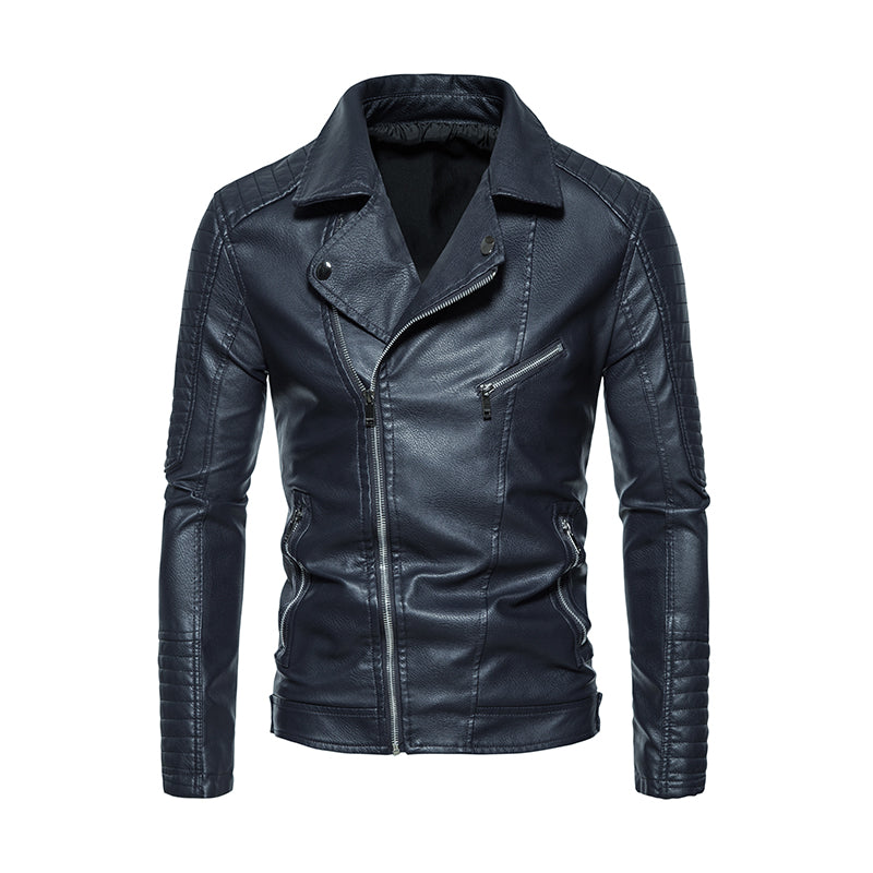 2023 New American Leather Coat Men's, Leather Jacket Men's Motorcycle Retro Tac image 2