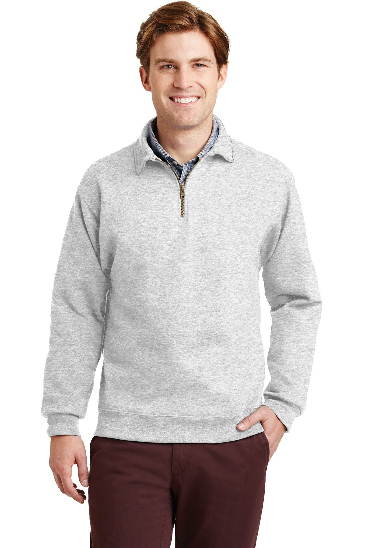 Jerzees Super Sweats NuBlend 1/4-Zip Sweatshirt with Cadet Collar.  4528M