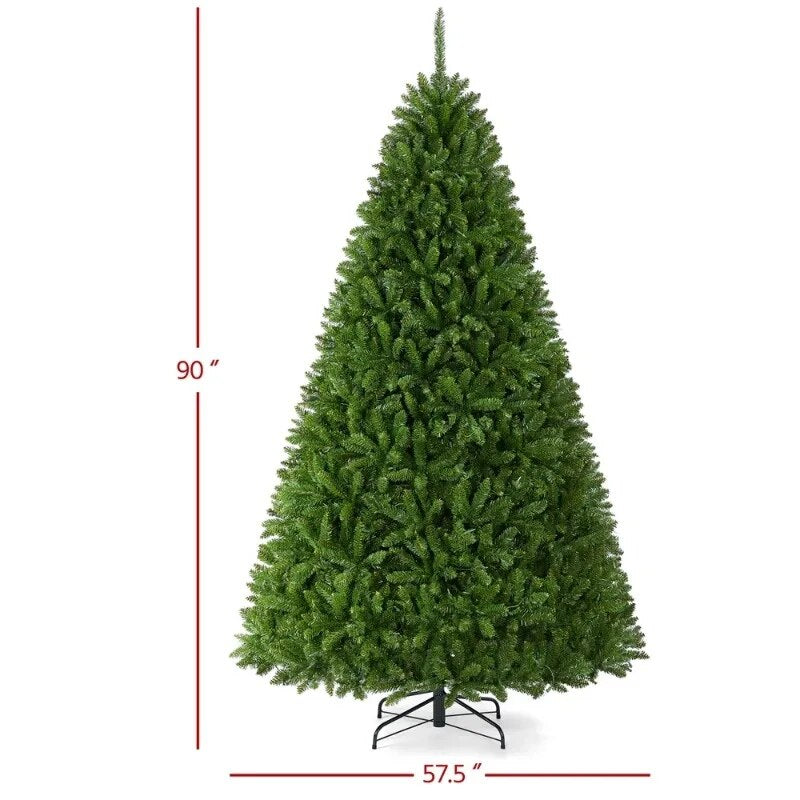 USA Essentials  Holiday Decoration 7.5ft Pre-lit  Artificial Christmas Tree Foldable image 3