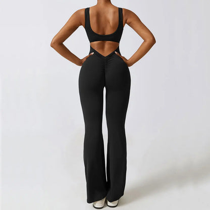 Women Tracksuit Gym Set Yoga Suit Sportswear  1 Pcs Sports Jumpsuit Fitness Rom image 6