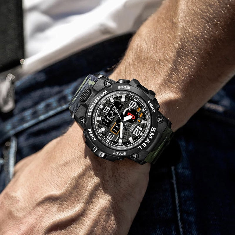 SMAEL Brand Watch For Men, 1545D Man Camouflage Military Sport Watches, Shock R image 9