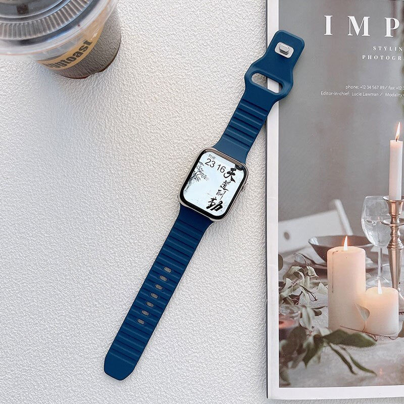 Silicone Strap For Apple Watch Ultra Band 49Mm Series 8 7 45Mm 41Mm 44